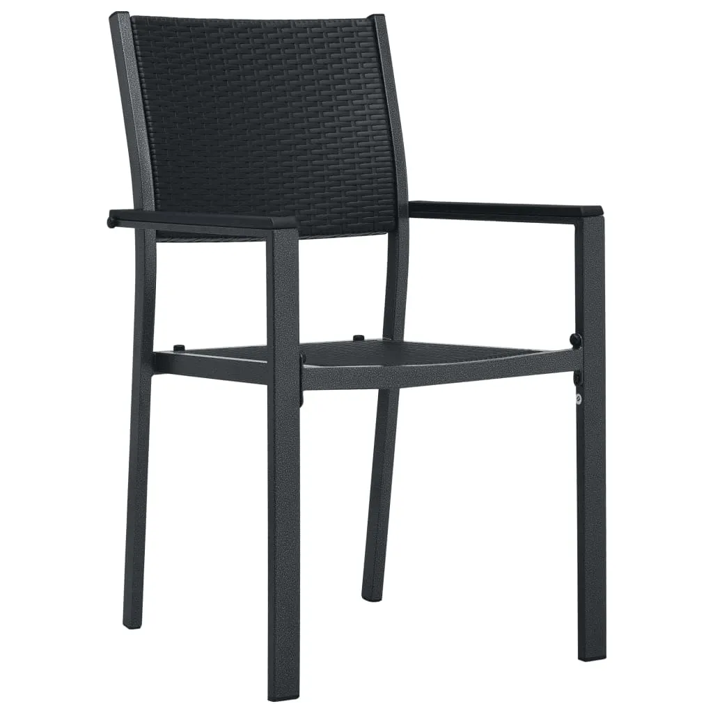 vidaXL 5 Piece Patio Dining Set Black - Stylish and Functional Outdoor Furniture