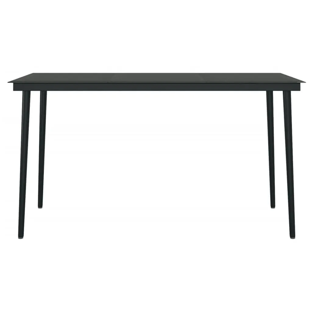 vidaXL 5 Piece Patio Dining Set Black - Stylish and Functional Outdoor Furniture